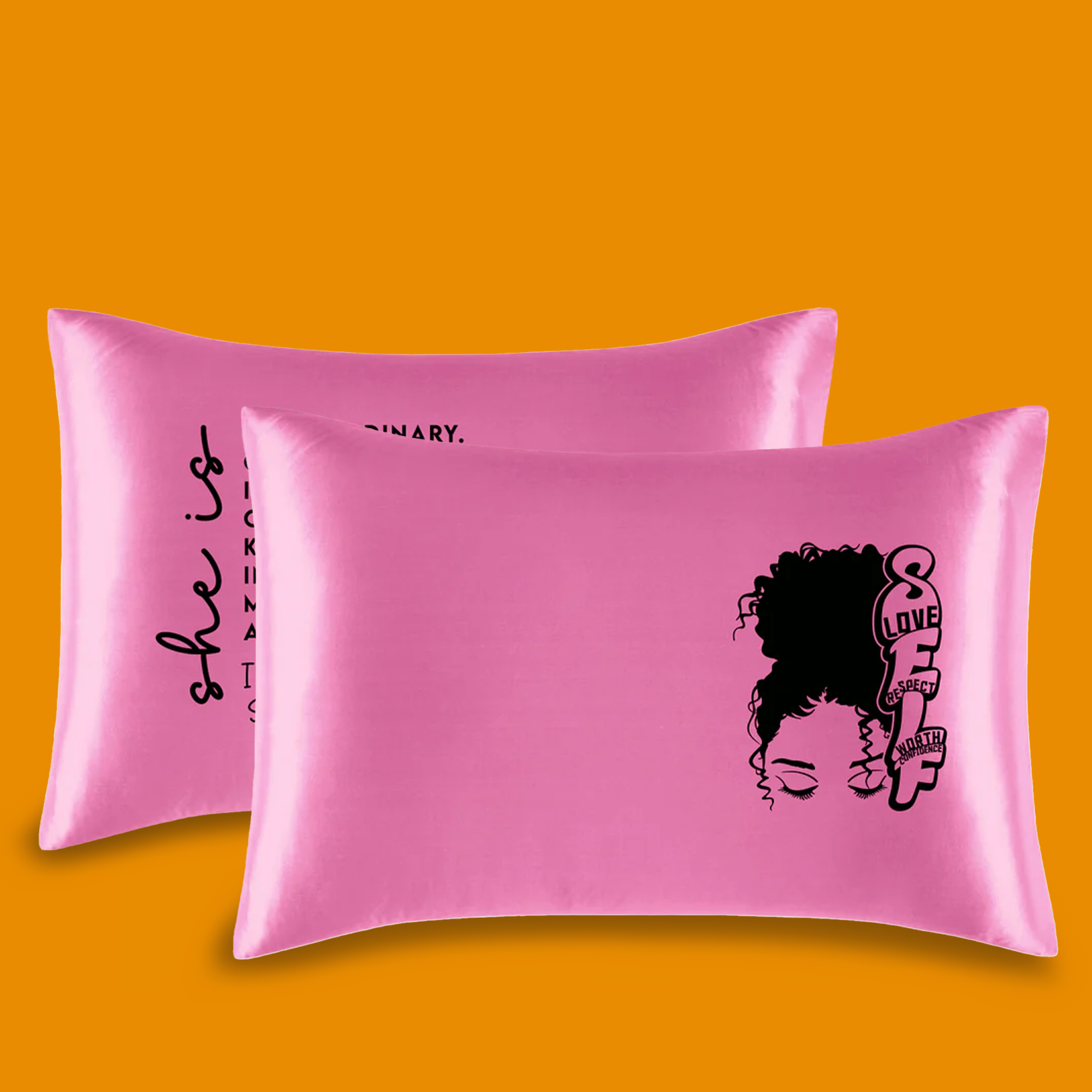 Pink Affirmation Satin Pillowcases for Hair & Skin