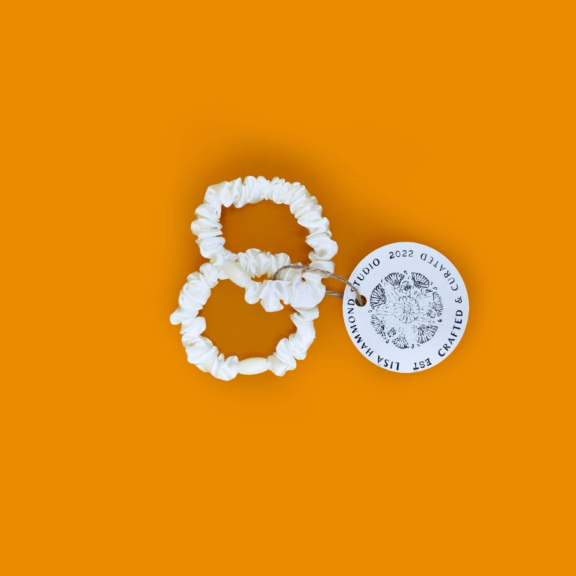 Thin Satin Scrunchies (2-pack) - Lisa Hammond Studio
